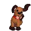 3d doggy scratching his ear