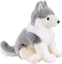 plush dog thinking about food