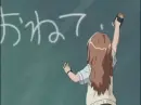 chalk board anime girl