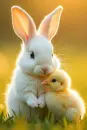bunny and duckling