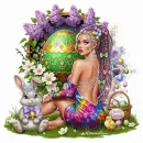 Easter Girl Happy Easter
