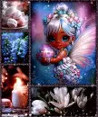 Fairytale Easter Spring Collage Background