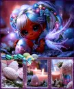Fairytale Easter Spring Background Collage