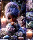 Spring Easter Collage Fantasy Background - Set 2 - Style 1