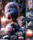 Spring Easter Collage Fantasy Background - Set 2 - Style 2