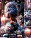 Spring Easter Collage Fantasy Background - Set 2 - Style 3