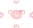 pink bear pattern background