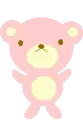 pink bear jumping