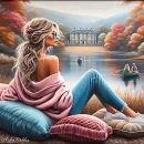 Sitting by the Lake / Autumn.