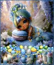 Fantasy Easter Spring Background Collage - Set 1 - Style 3