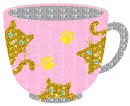 cats drawn on a cup