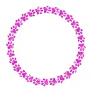frame with paw prints