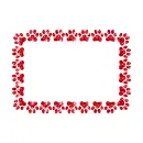 frame with paw prints