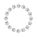 frame with paw prints