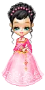 doll pink sparkly dress