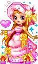 sparkly light pink doll