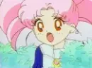 surprised pink anime girl