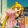 anime girl eating candy