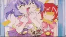 purple anime girl backflip