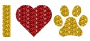 I 'heart' 'paw print'