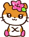 pink flower hamster glitter