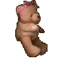 walking teddy bear