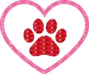 heart and paw print
