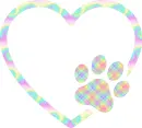 heart and paw print