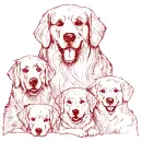 golden retriever family