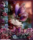 Strawberries And Butterflies Spring/Summer Background