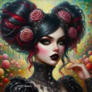 A beautiful woman in the Gothic style