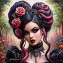 A beautiful woman in the Gothic style