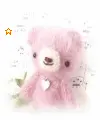 pink plushie bear with colorful stars