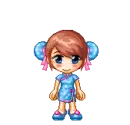 doll with a blue dress