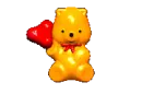rotating bear with a heart