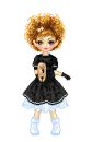 doll with a black dress