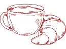 coffee with croissant