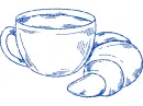 coffee with croissant
