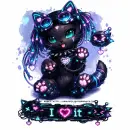I love IT - Purple cyber