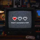 CRT PVM TV with hearth containers