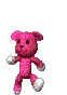 running 3d pink bear