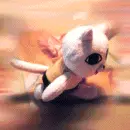 running cat plushie