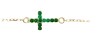emerald cross bracelet