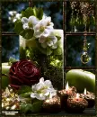 Apples & Wind Chimes Sparkles Collage Background - Style 2