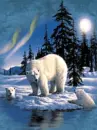 polar bear and cubs