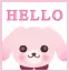 pink bunny hello