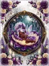 Vintage Fairy Postcard Collage Background
