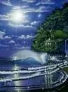 moon lit beach