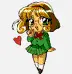 chibi anime girls with hearts