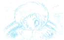 blue angel anime boy glitter